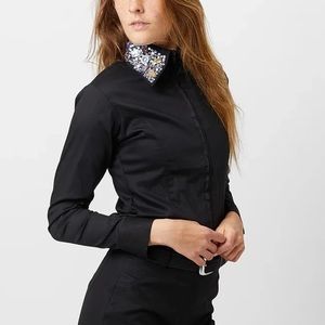 Western Equestrian Show Shirt w
Bedazzled Collar